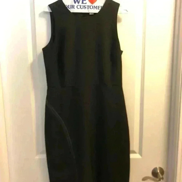 J. Crew Factory Sheath dress with faux leather - Picture 1 of 6